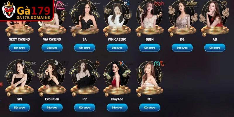 Không gian cá cược sang trọng cùng dàn Dealer xinh đẹp tại casino GA179