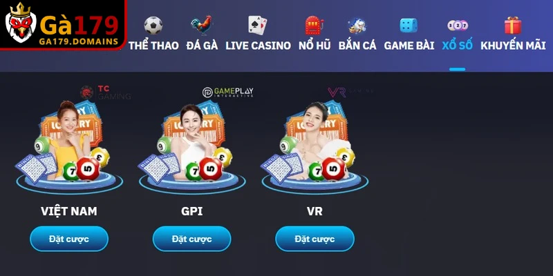 Giao diện bảng kết quả xổ số GA179 được thiết kế trực quan 